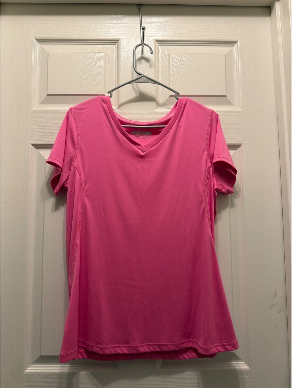 Jockey Performance Pink V Neck Athletic T Shirt XL